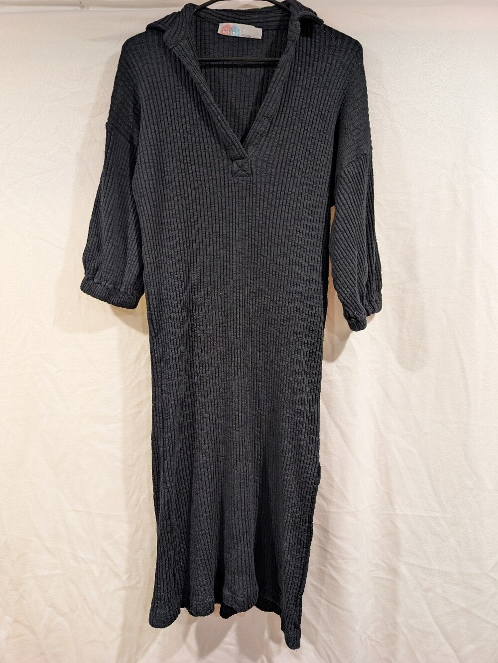 FP Beach Black Sweater Dress Coverup Beach Women's Size Small